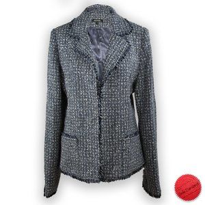 DAISY FUENTES boucle jacket blue, size 8